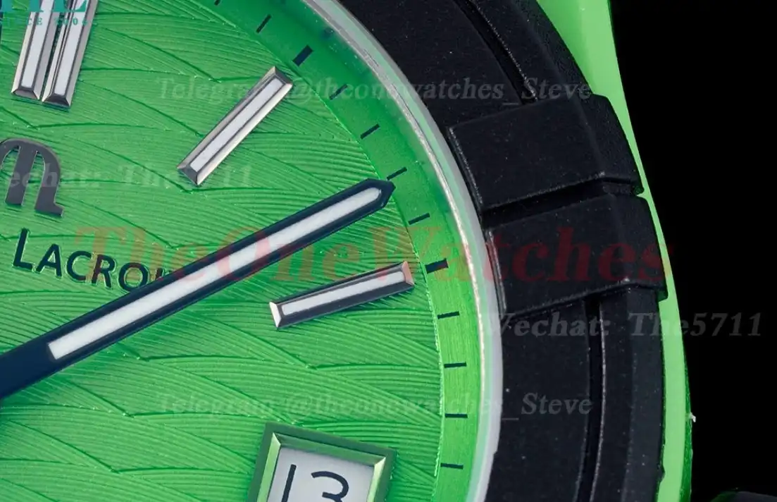 Aikon 40mm Green Dial On Rubber Strap Ronda515