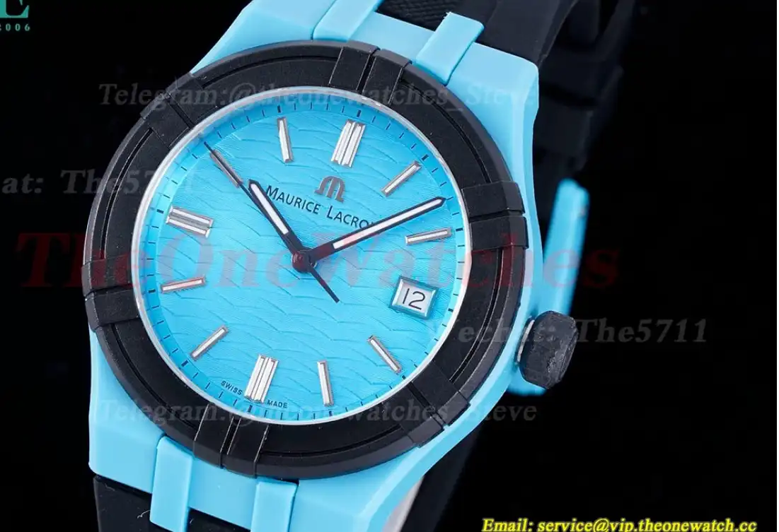 Aikon 40mm Blue Dial On Rubber Strap Ronda515