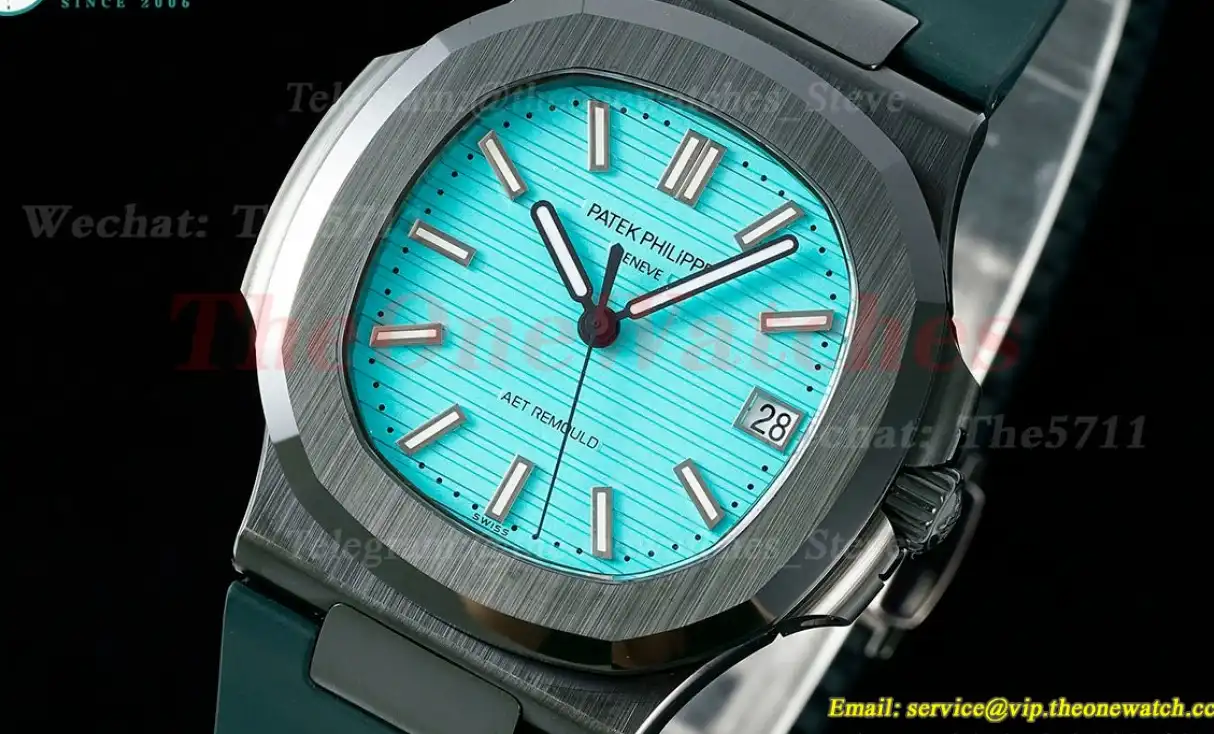 Nautilus AET 5711 40mm Cer RU Tiffany Blue Dial AMGF MY9015