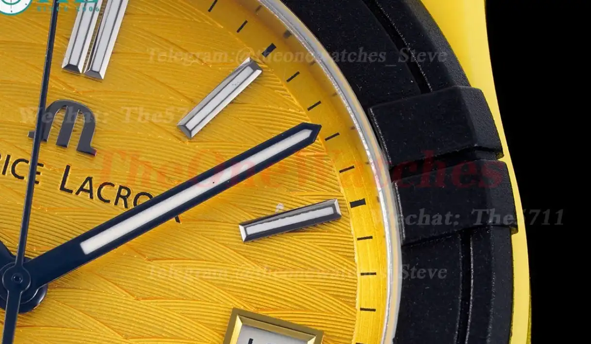 Aikon 40mm Yellow Dial On Rubber Strap Ronda515