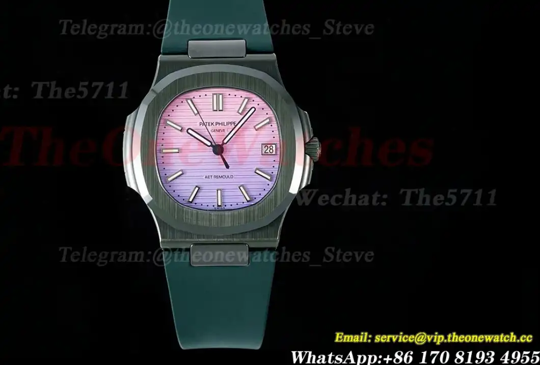 Nautilus AET 5711 40mm Cer RU Pink Purple Dial AMGF MY9015