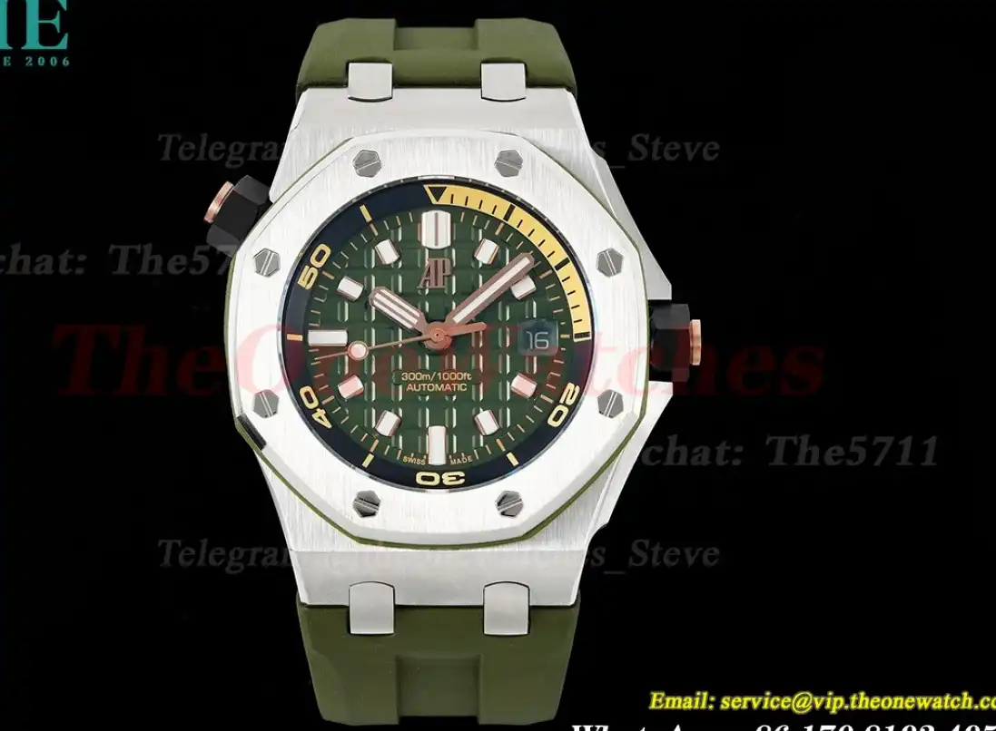 Royal Oak Offshore Diver 15720 42mm SS RU Green Stk BF A4308