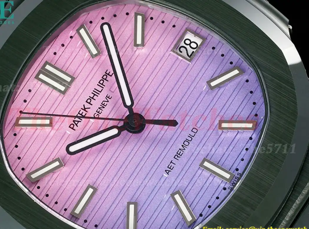 Nautilus AET 5711 40mm Cer RU Pink Purple Dial AMGF MY9015