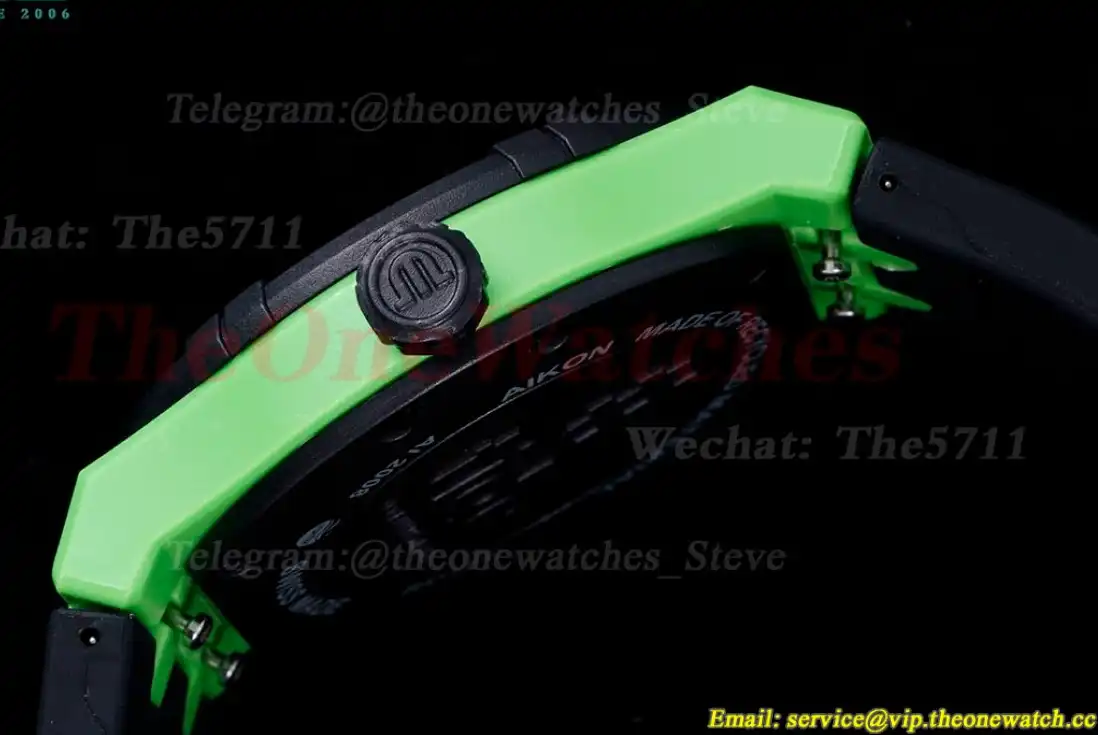 Aikon 40mm Green Dial On Rubber Strap Ronda515