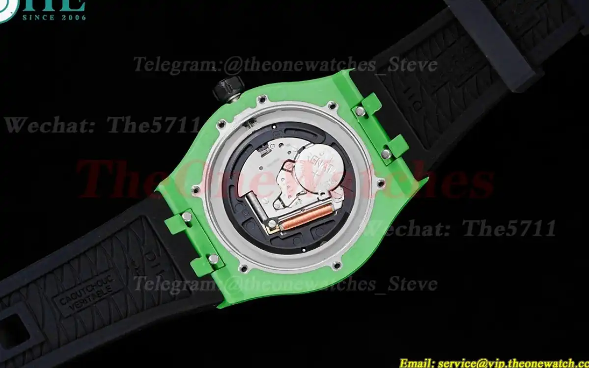 Aikon 40mm Green Dial On Rubber Strap Ronda515