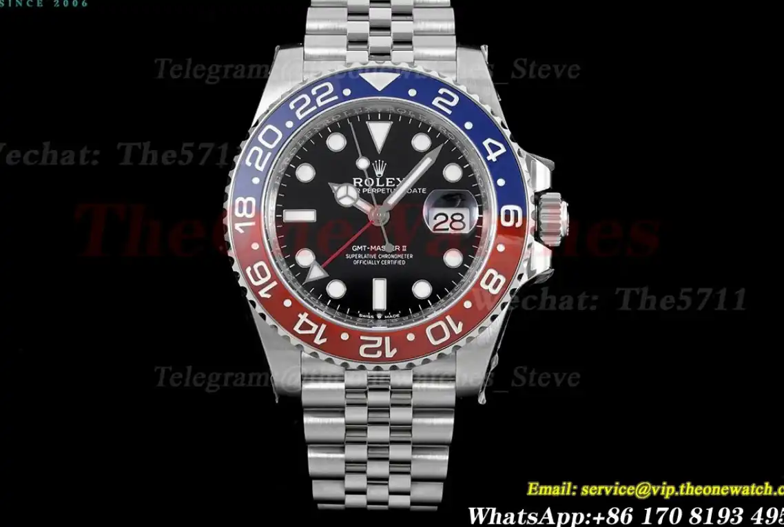 GMT Master II 126710 Pepsi 40mm SS SS Red Blue C+F V2 VR3285