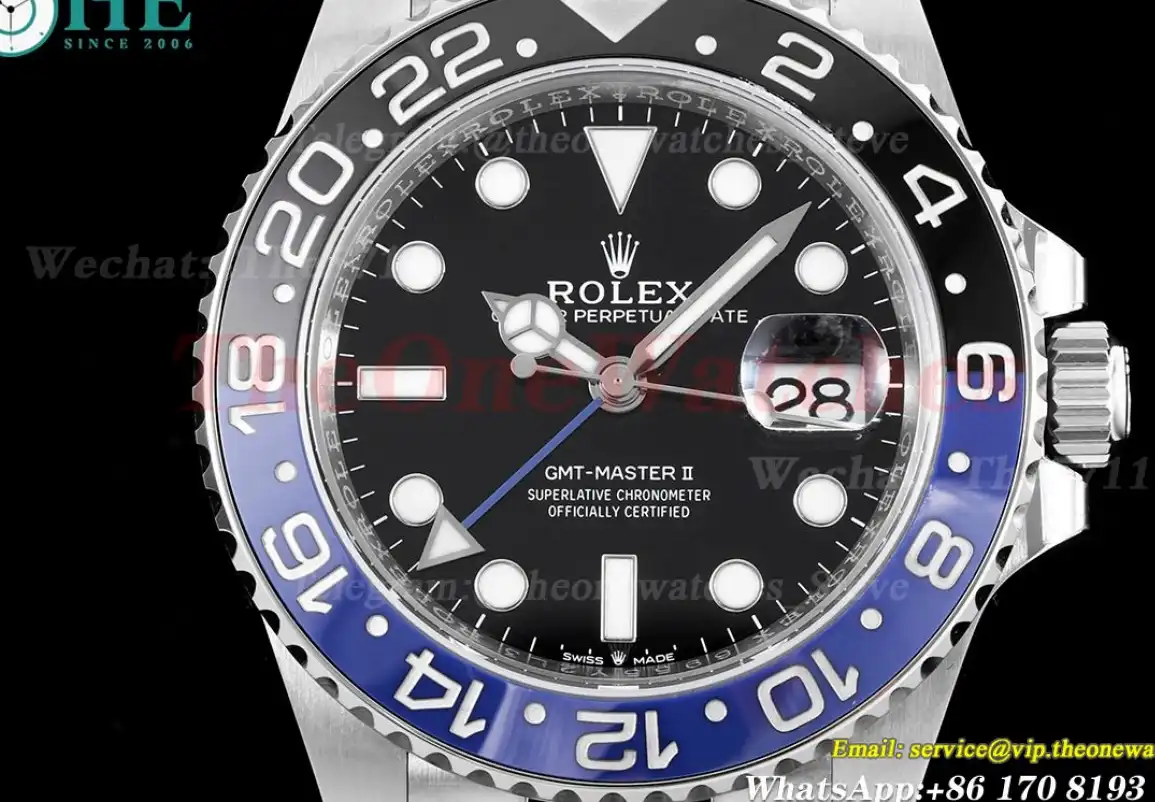 GMT Master II 126710 Batgirl 40mm 904L SS SS Jub C+F V2 VR3285