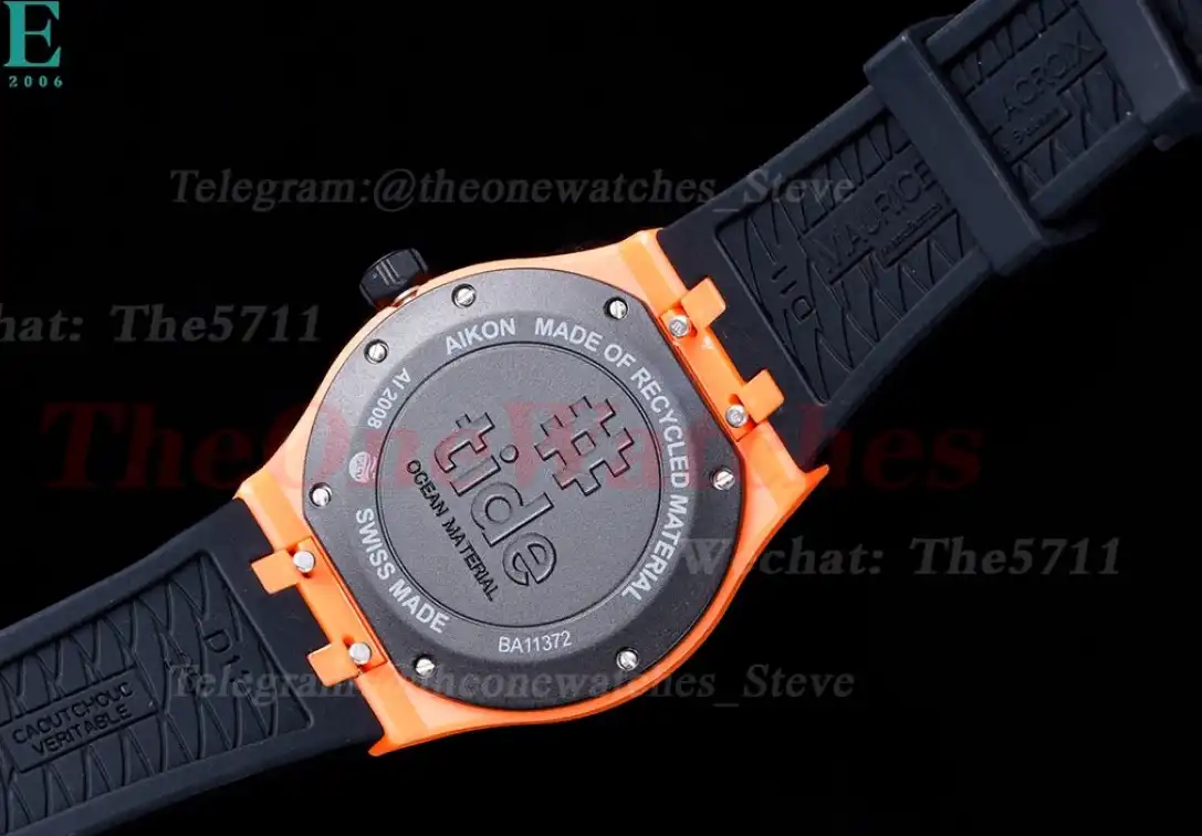 Aikon 40mm Red Dial On Rubber Strap Ronda515