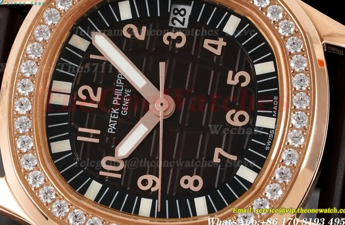 Aquanaut Lady 5068 35.6mm RG RU Brown Dial HIF A324