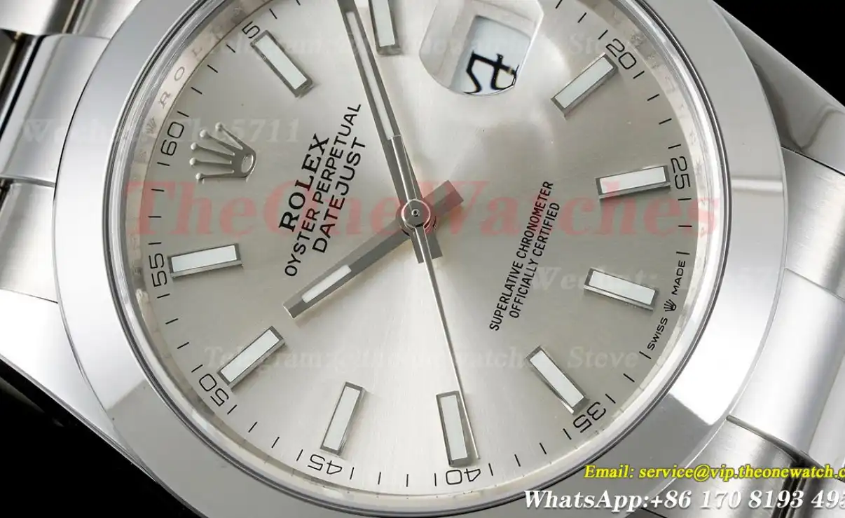 Datejust 126300 41mm Oyster 904L SS SS Silver Stk VSF VS3235