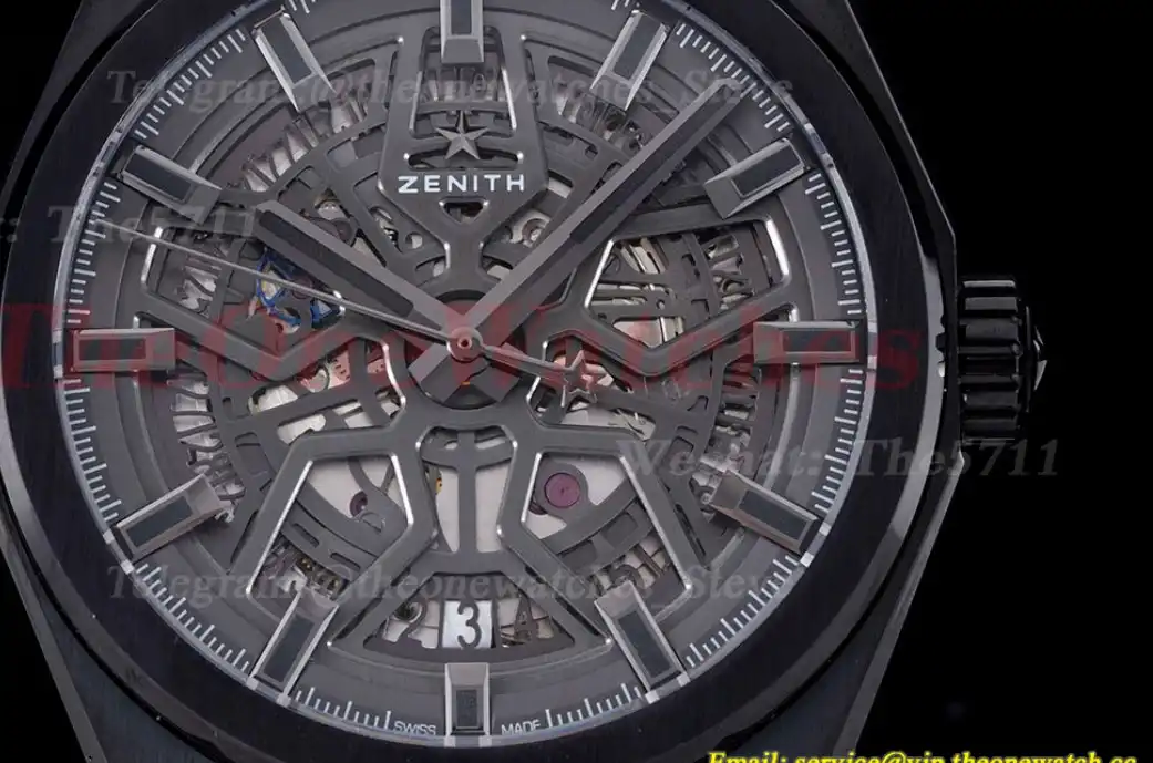 Defy Classic Black Skeleton Dial PVD RU LF V2 A2892