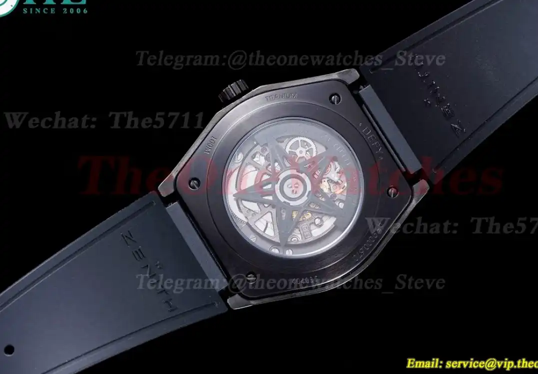 Defy Classic Black Skeleton Dial PVD RU LF V2 A2892