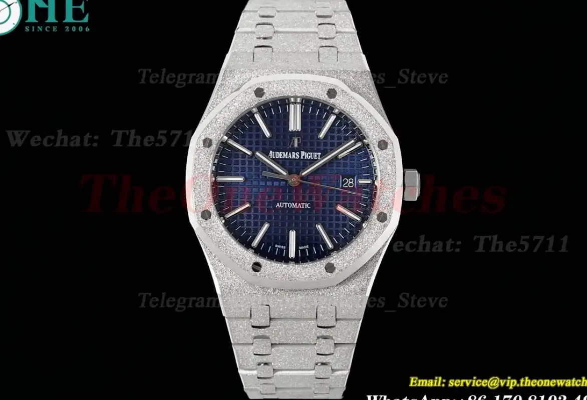 Royal Oak 15400 Frosted 41mm SS SS Blue IPF SA3120 Super Clone