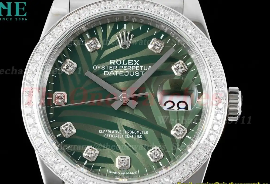 Datejust 126234 36mm Jubilee 904L Green Dia SS SS JDF V2 VR3235