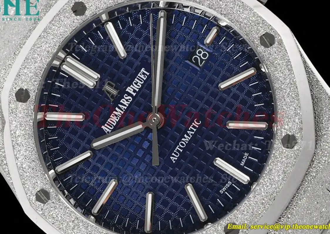 Royal Oak 15400 Frosted 41mm SS SS Blue IPF SA3120 Super Clone