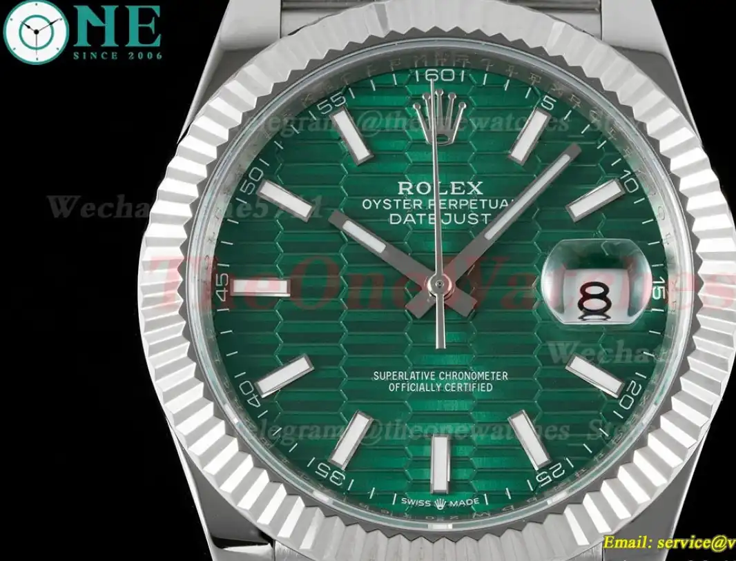 Datejust 126334 41mm Green Textured Dial SS SS DIW A3235