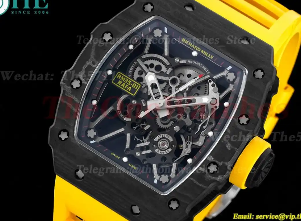 RM035 Carbon RU Black Yellow Sonic Clone RMUL2