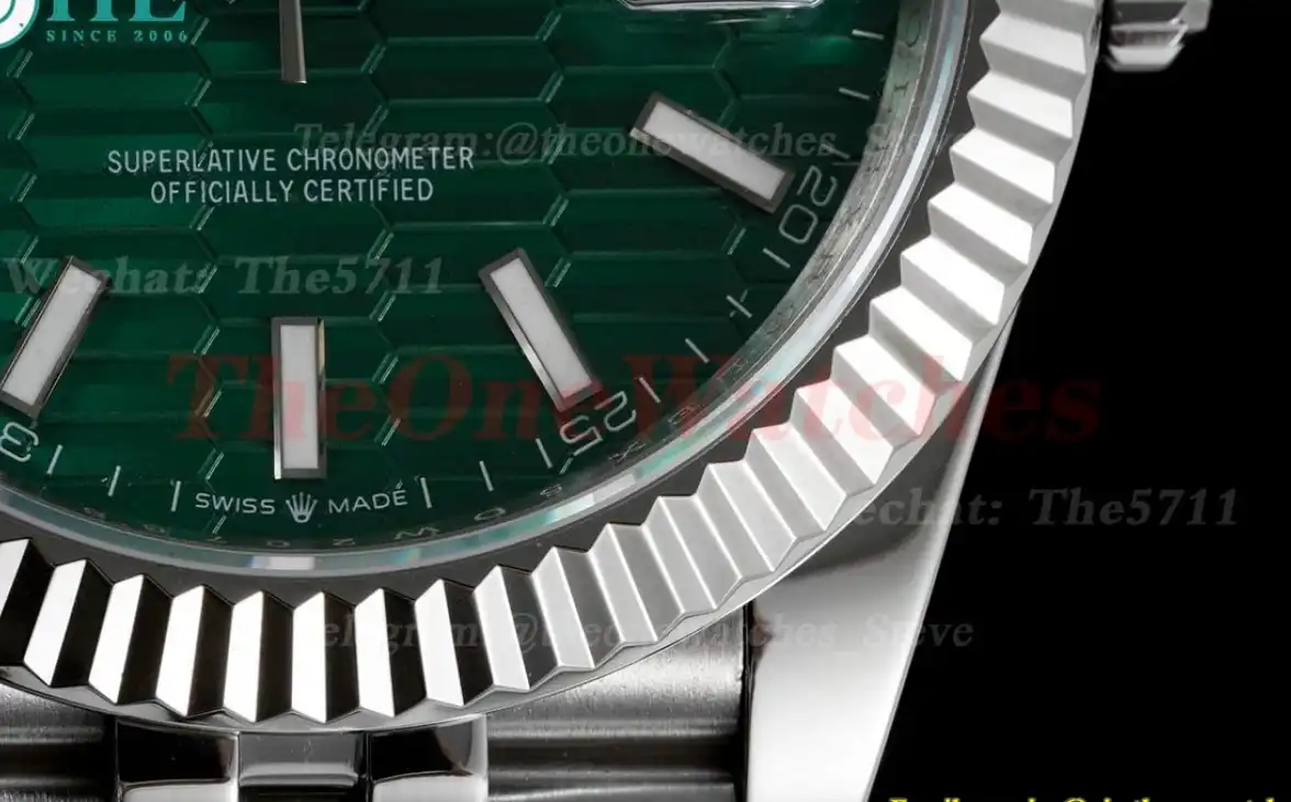 Datejust 126334 41mm Green Textured Dial SS SS DIW A3235