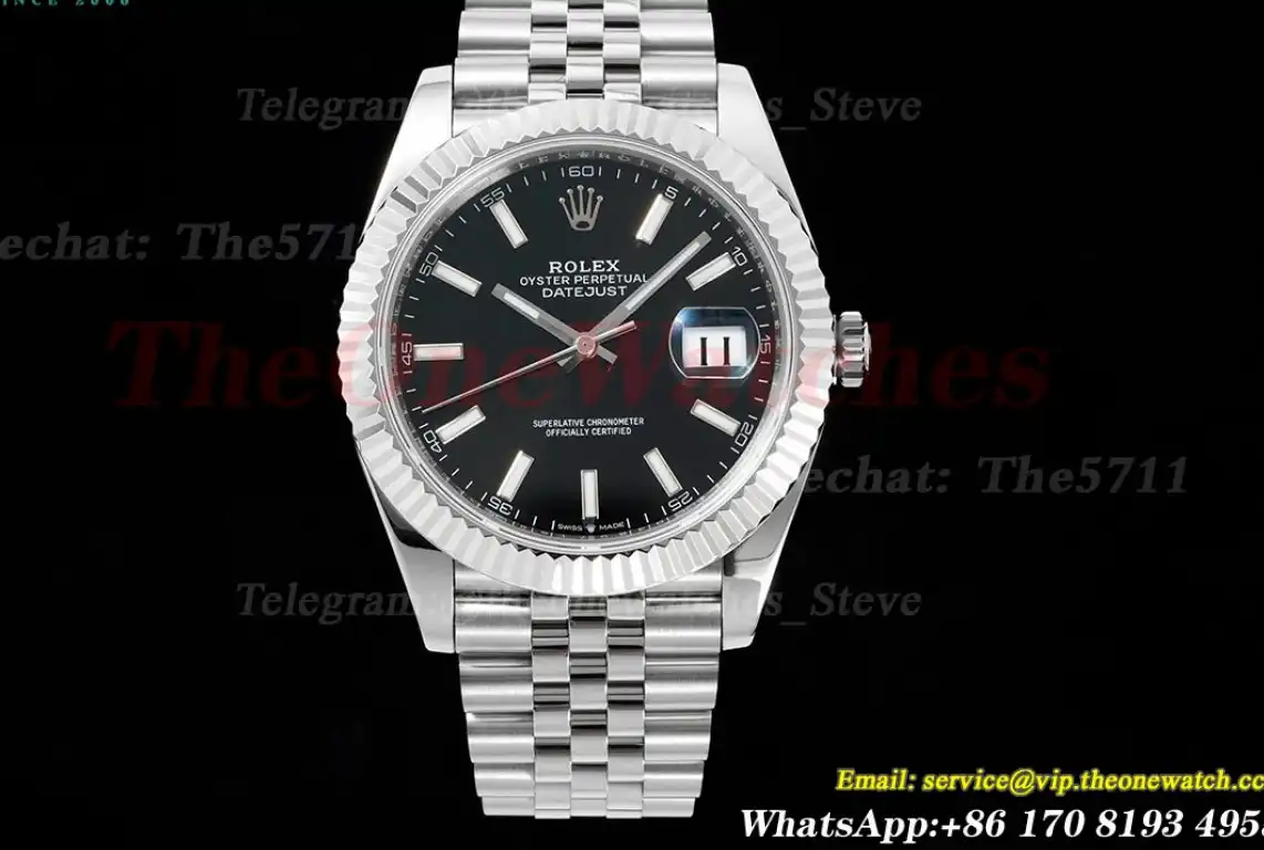 Datejust 126334 41MM Black Stk 904L Jubilee Bracelet ZF A2824