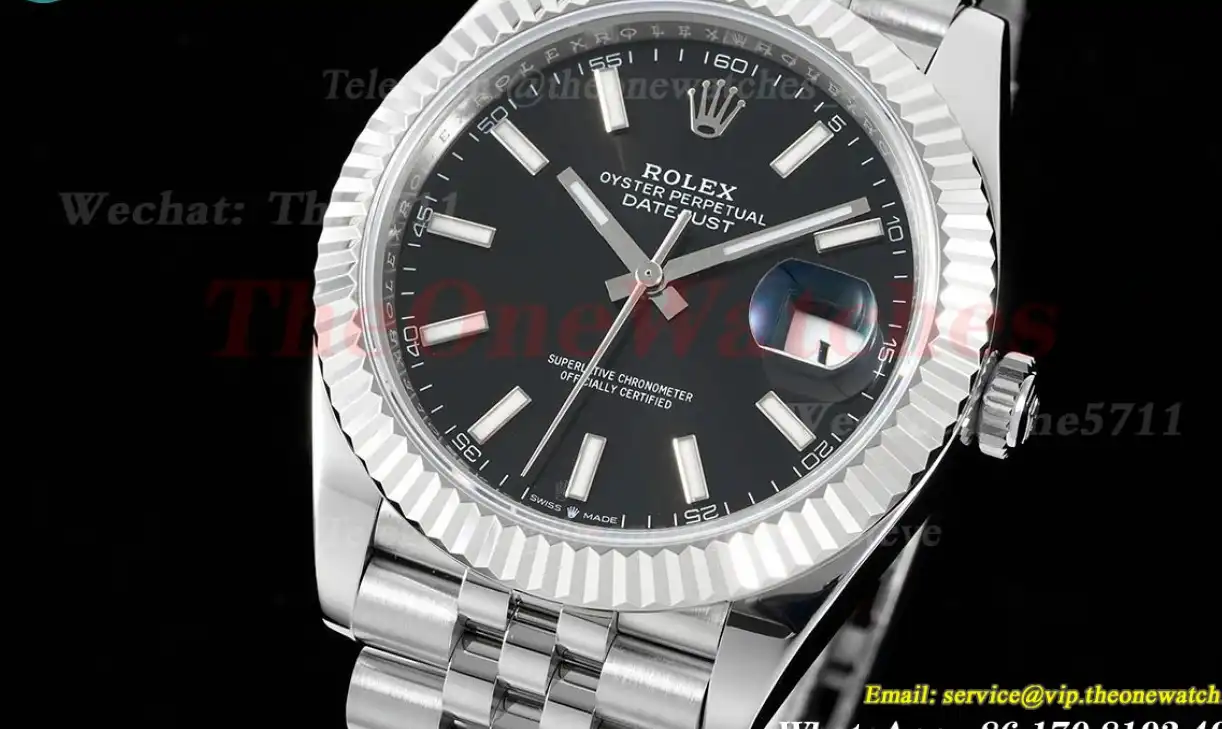 Datejust 126334 41MM Black Stk 904L Jubilee Bracelet ZF A2824