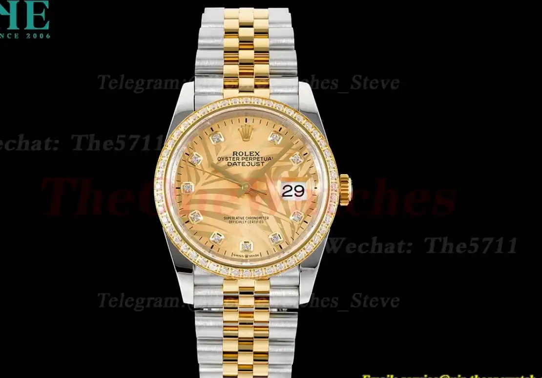 Datejust 126233 36mm Jubilee 904L Gold Dia SS YG JDF V2 VR3235