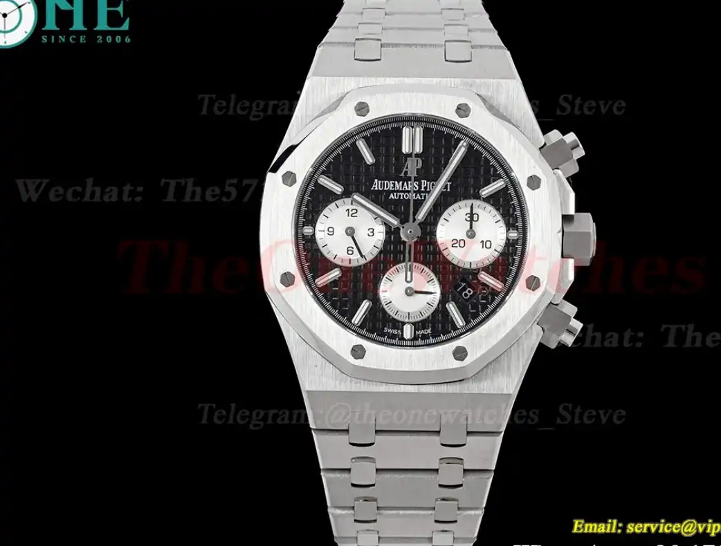 Royal Oak Chrono 26331 SS SS Black White IPF A7750