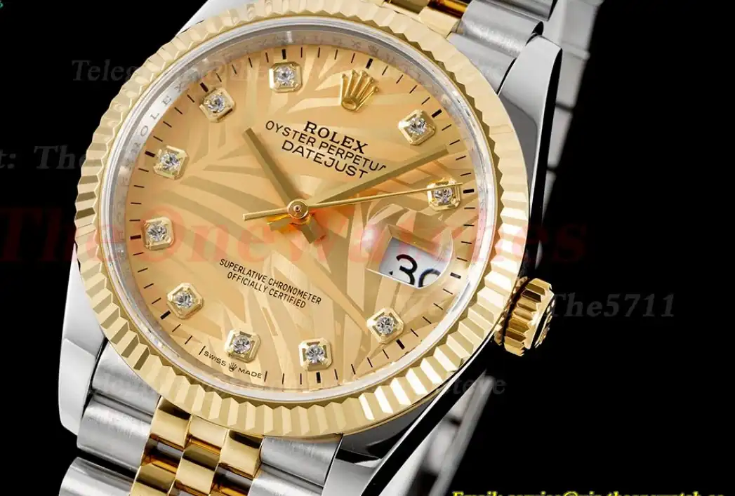 Datejust 126233 36mm Jub SS YG Gold Textured JDF V2 VR3235