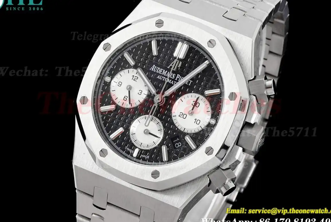 Royal Oak Chrono 26331 SS SS Black White IPF A7750