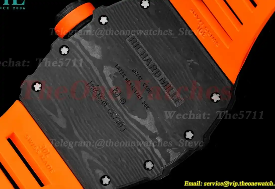 RM035 Carbon RU Black Orange Sonic Clone RMUL2