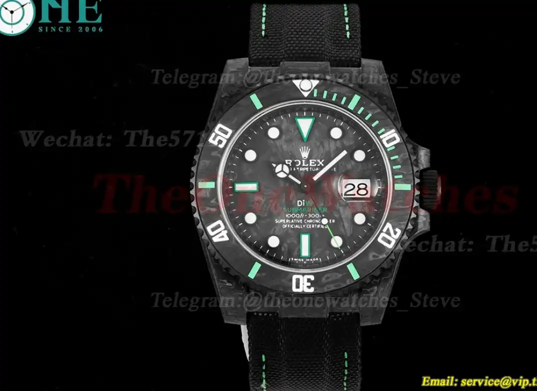 Submariner DIW 40MM Carbon NY Black Green VSF VS3135