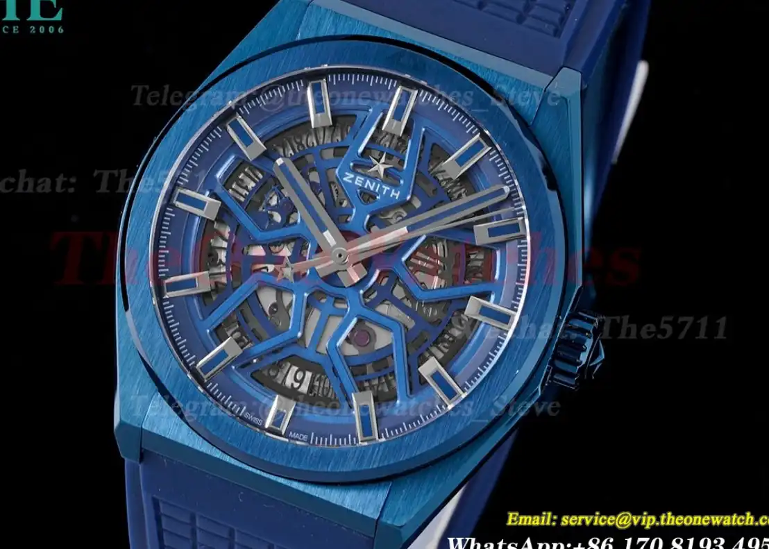 Defy Classic Blue Skeleton Dial PVD RU LF V2 A2892