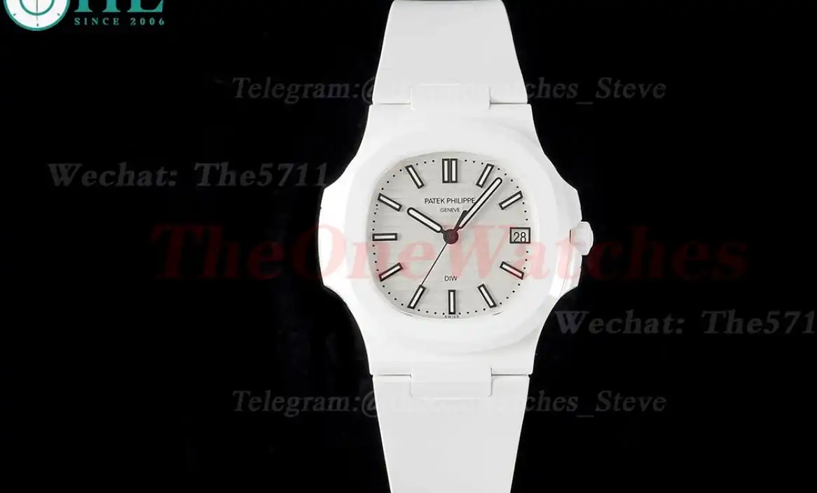 Nautilus AET 5711 40mm White Cer RU Grey Dial AMGF MY9015