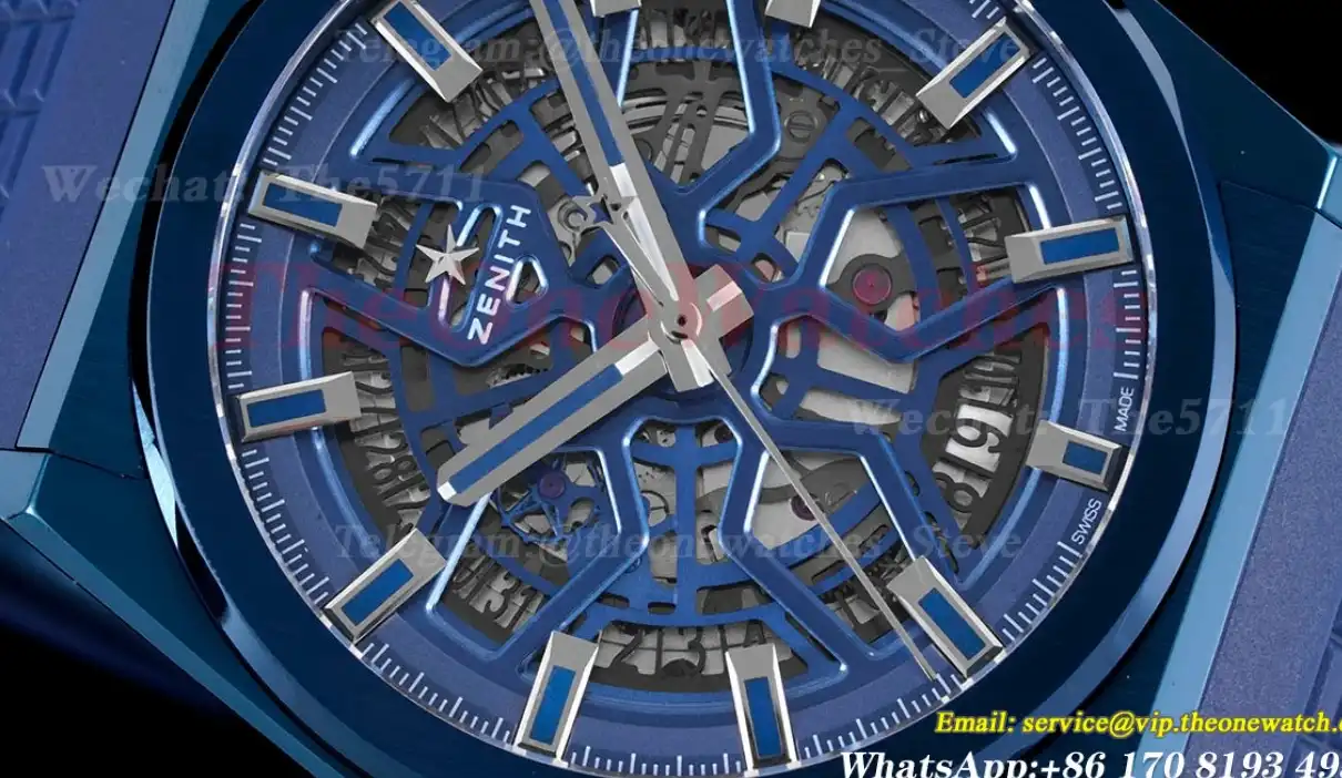 Defy Classic Blue Skeleton Dial PVD RU LF V2 A2892