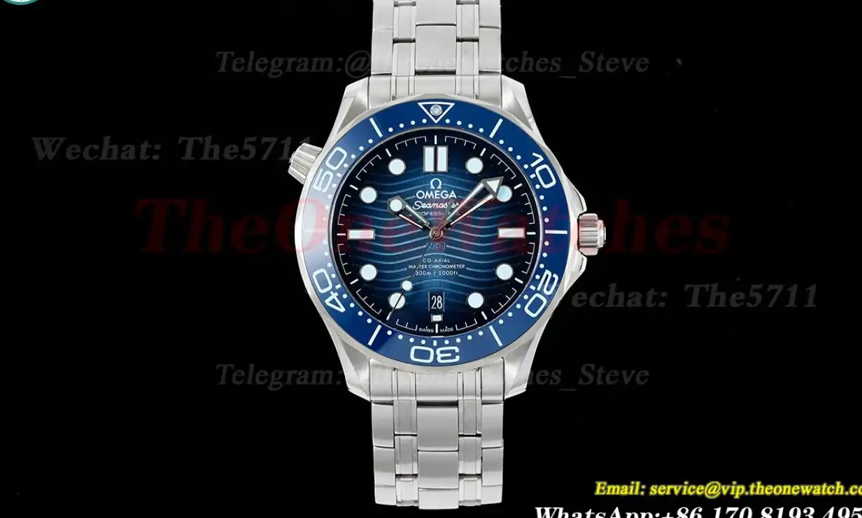 Seamaster 300m 42mm SS SS Dark Blue Dial VSF A8800 Super Clone