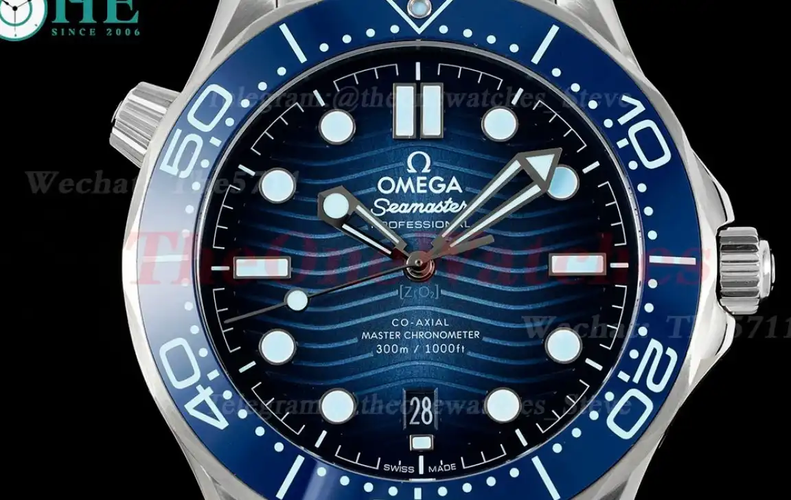 Seamaster 300m 42mm SS SS Dark Blue Dial VSF A8800 Super Clone