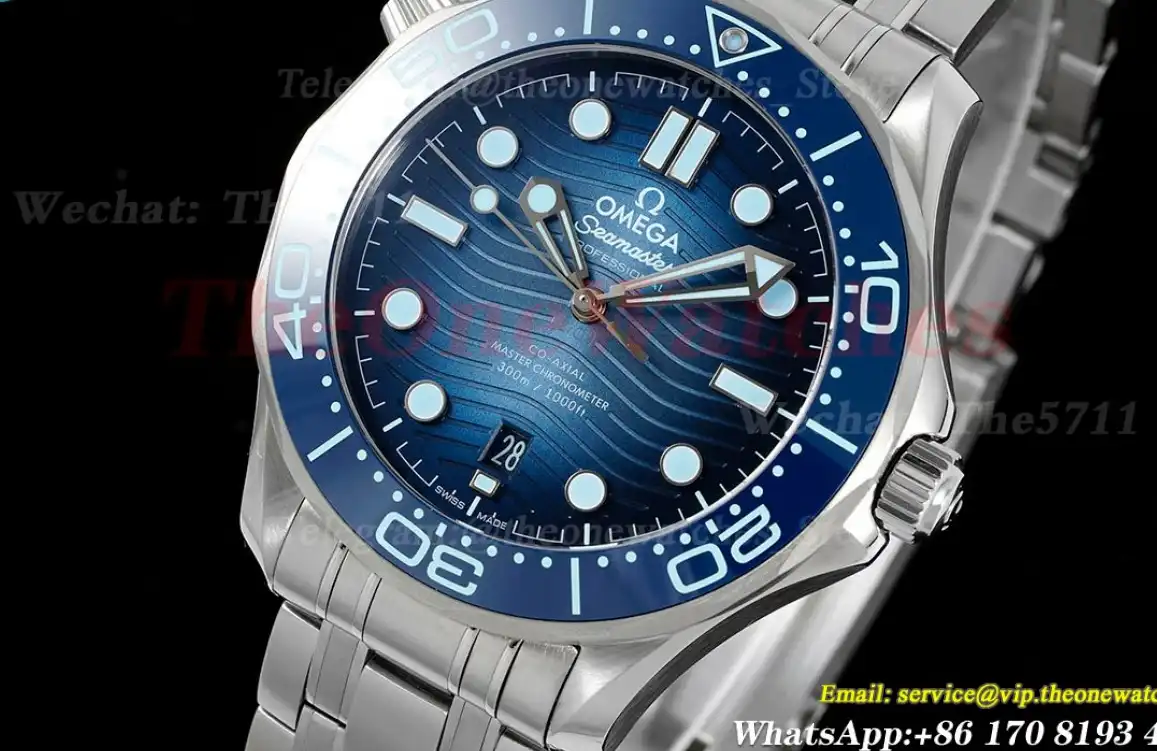 Seamaster 300m 42mm SS SS Dark Blue Dial VSF A8800 Super Clone