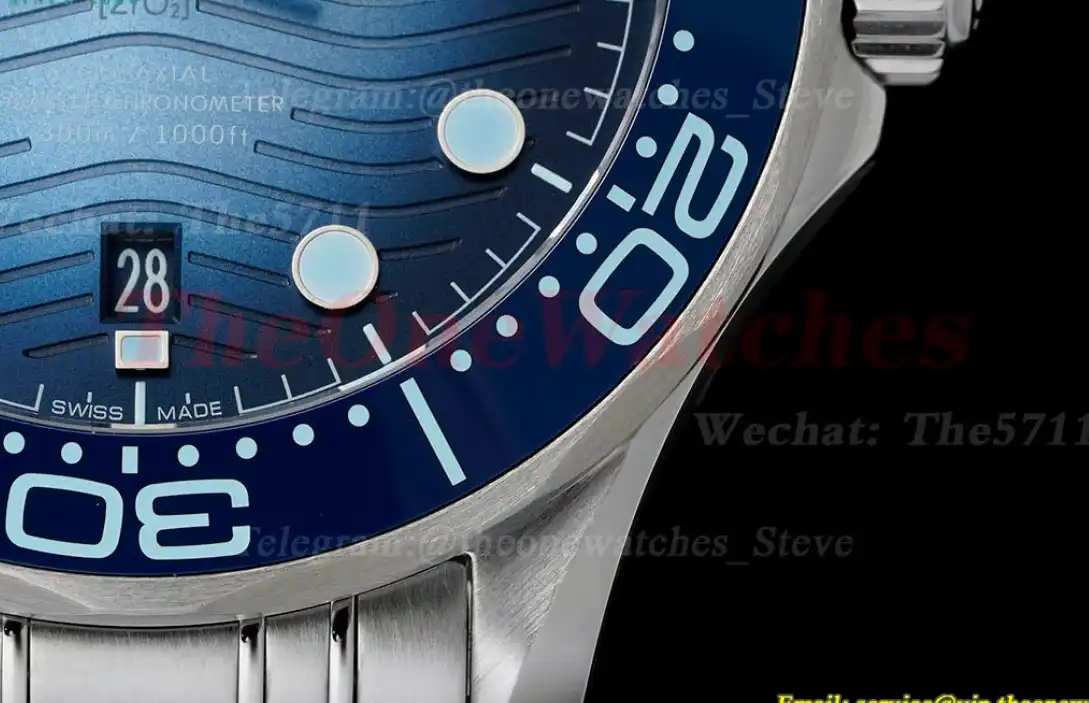 Seamaster 300m 42mm SS SS Dark Blue Dial VSF A8800 Super Clone