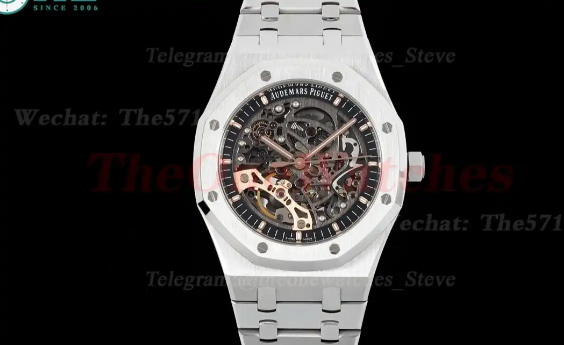 Royal Oak 15407 41mm SS SS Skeleton Dial APSF A3132