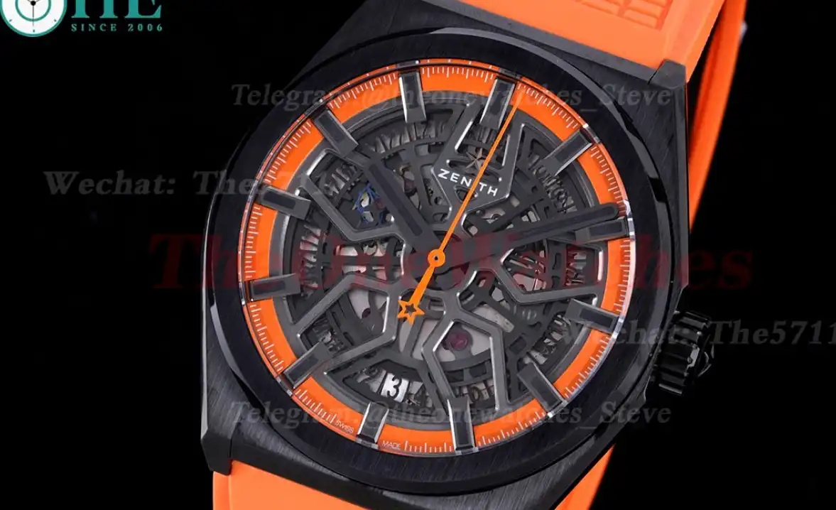 Defy Classic Orange Skeleton Dial PVD RU LF V2 A2892