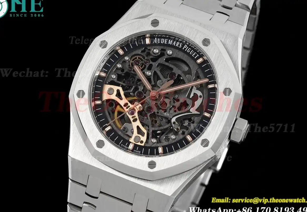 Royal Oak 15407 41mm SS SS Skeleton Dial APSF A3132