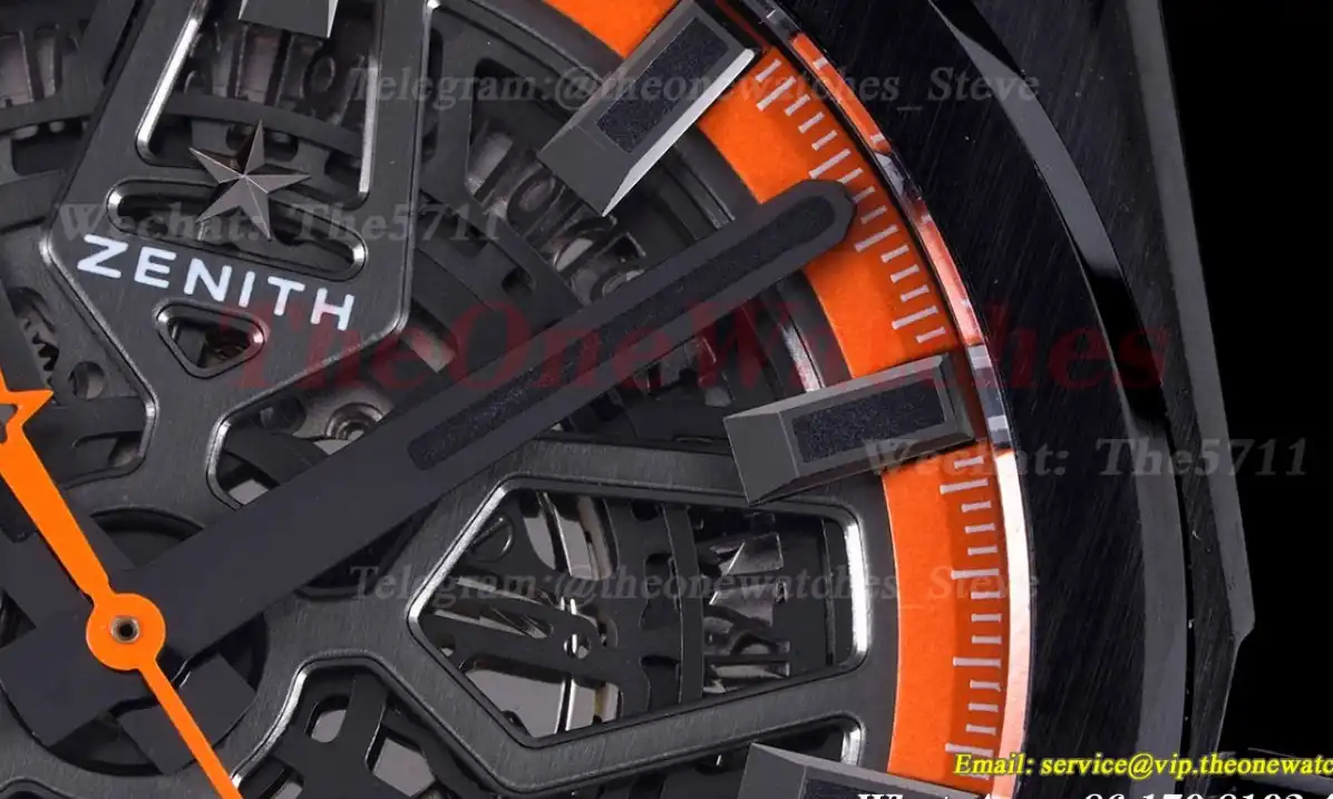 Defy Classic Orange Skeleton Dial PVD RU LF V2 A2892