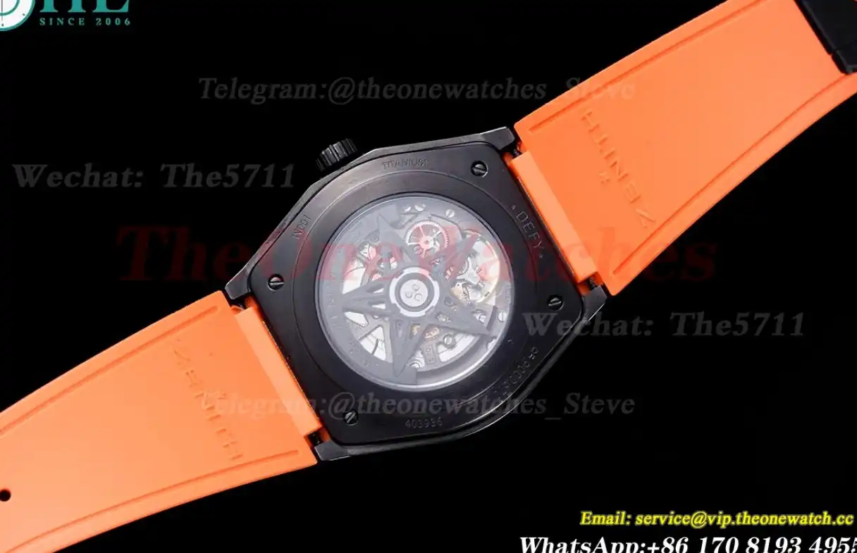 Defy Classic Orange Skeleton Dial PVD RU LF V2 A2892