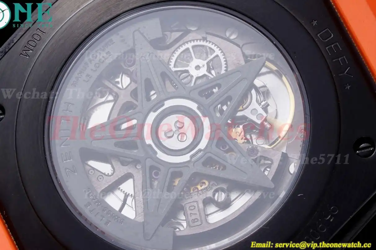 Defy Classic Orange Skeleton Dial PVD RU LF V2 A2892