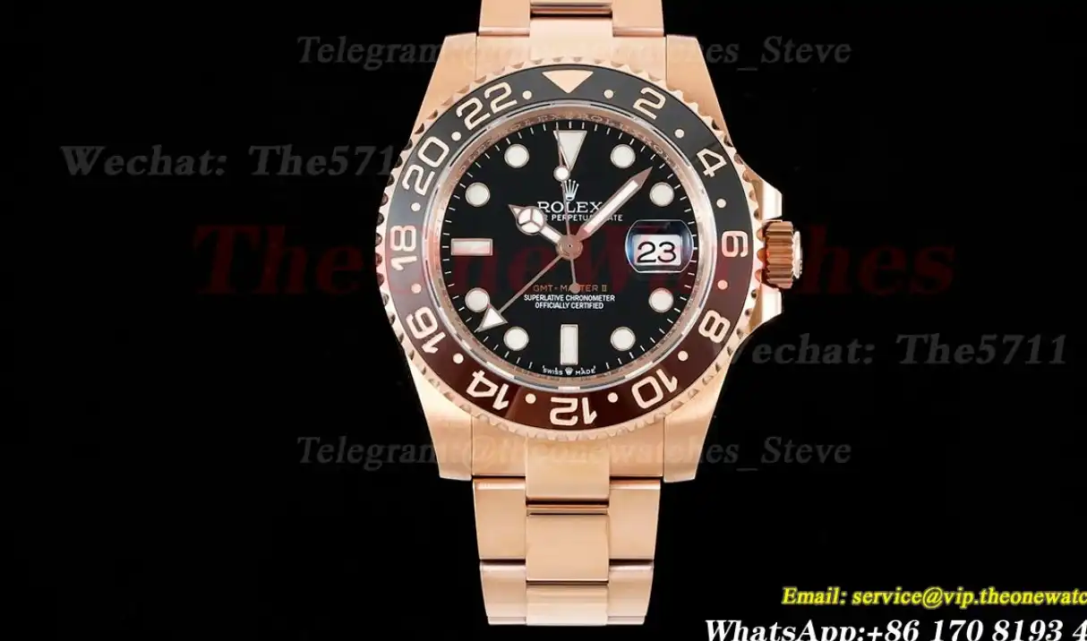 GMT Master II 126715 CHNR Rootbeer Brown Black 904L RG RG GSF VR3285