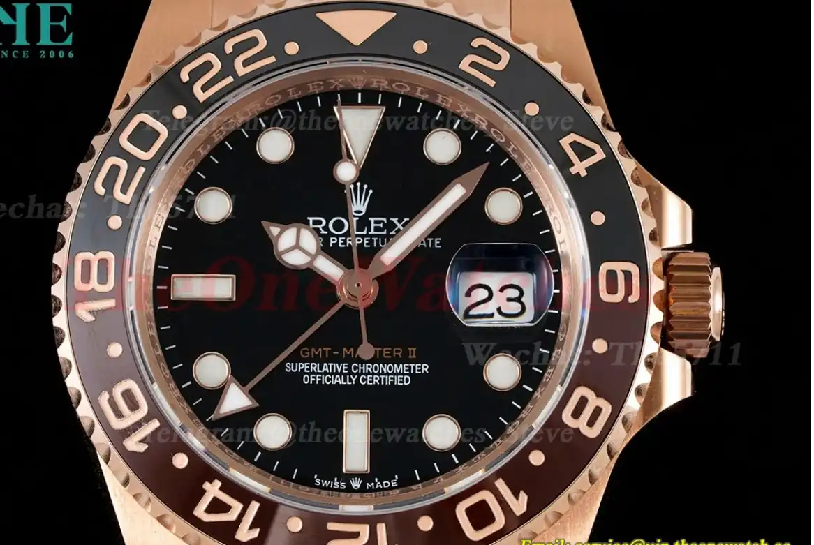 GMT Master II 126715 CHNR Rootbeer Brown Black 904L RG RG GSF VR3285