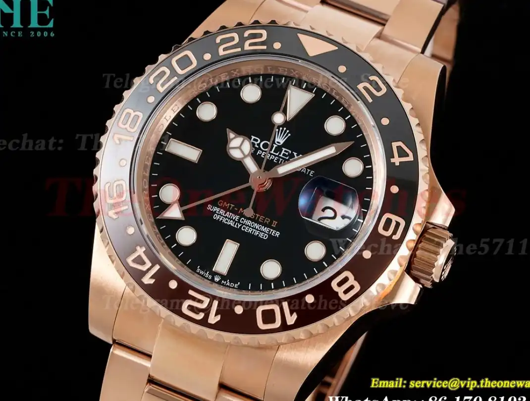 GMT Master II 126715 CHNR Rootbeer Brown Black 904L RG RG GSF VR3285