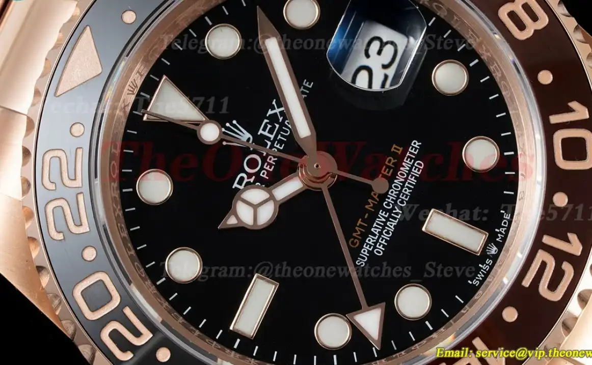 GMT Master II 126715 CHNR Rootbeer Brown Black 904L RG RG GSF VR3285