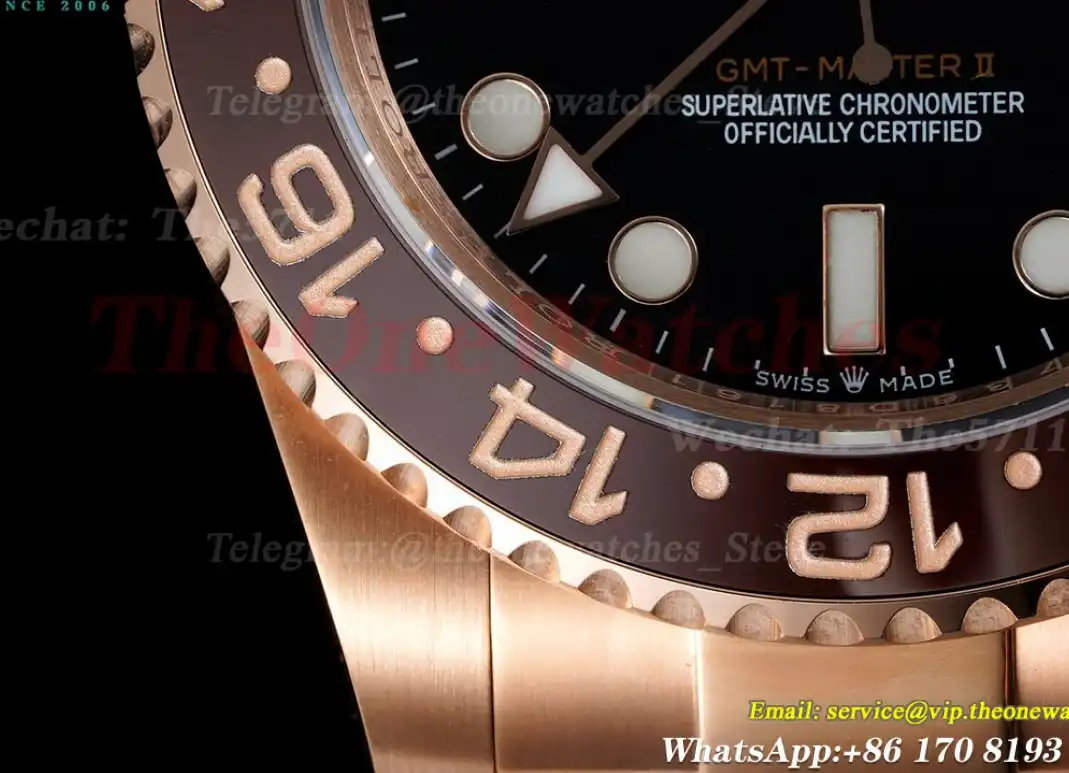 GMT Master II 126715 CHNR Rootbeer Brown Black 904L RG RG GSF VR3285