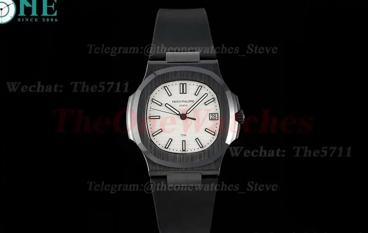 Nautilus AET 5711 40mm Black Cer RU White Dial AMGF MY9015