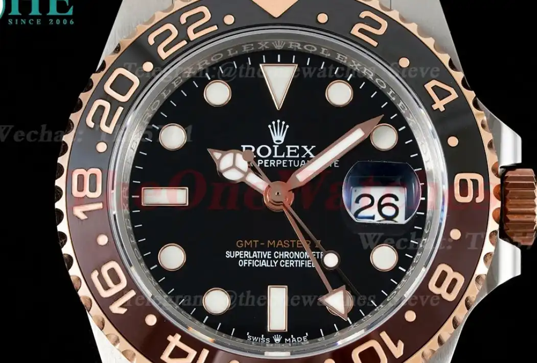 GMT Master II 126711 CHNR Rootbeer SS RG Black Dial GSF VR3285